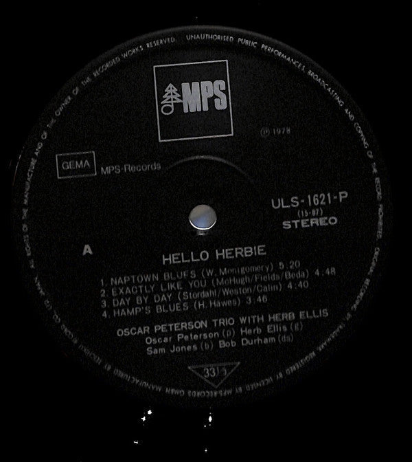 The Oscar Peterson Trio - Hello Herbie (Vinyl, LP, Album, Limited E...