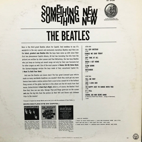 The Beatles - Something New (Vinyl, LP, Album, Repress, Stereo)
