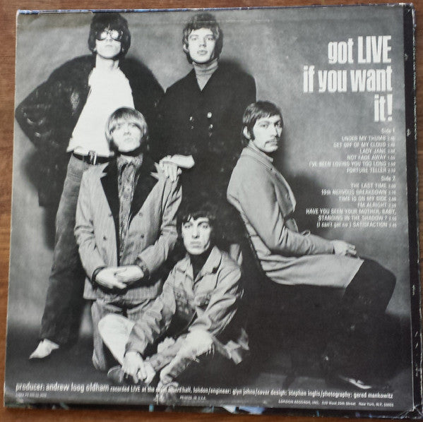 The Rolling Stones - Got Live If You Want It! (Vinyl, LP, Mono, Album) Good Plus (G+) / Very Good (VG)