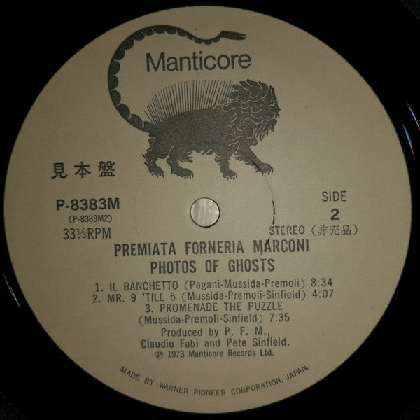 Premiata Forneria Marconi - Photos Of Ghosts (Vinyl, LP, Album, Promo) Very Good Plus (VG+) / Good Plus (G+)