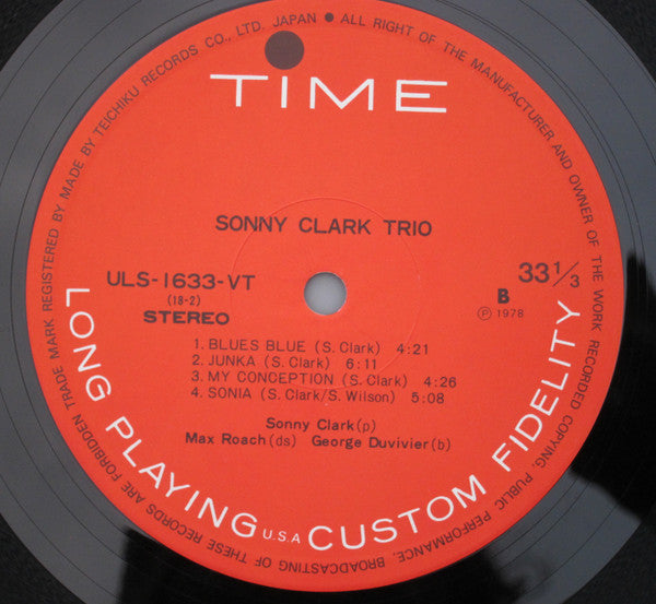 Sonny Clark Trio - Sonny Clark Trio (Vinyl, LP, Album, Reissue, Ste...