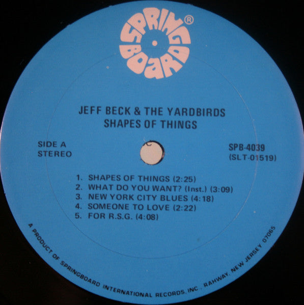 Jeff Beck - Shapes Of Things (Vinyl, LP, Compilation, Stereo) Very Good (VG) / Very Good (VG)
