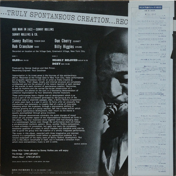 Sonny Rollins - Our Man In Jazz (Vinyl, LP, Album, Reissue, Stereo)
