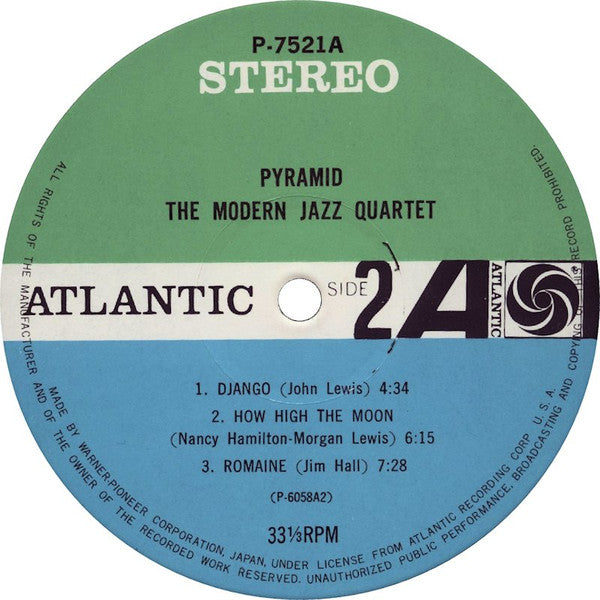 The Modern Jazz Quartet - Pyramid (Vinyl, LP, Album, Reissue, Stereo)