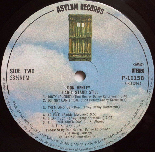 Don Henley - I Can't Stand Still (Vinyl, LP, Album)