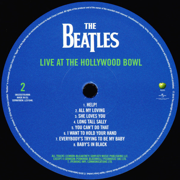 The Beatles - Live At The Hollywood Bowl (Vinyl, LP, Album, Remastered) Mint (M) / Mint (M)
