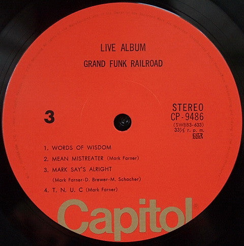 Grand Funk Railroad - Live Album (Vinyl, LP, Album, Repress, Stereo)