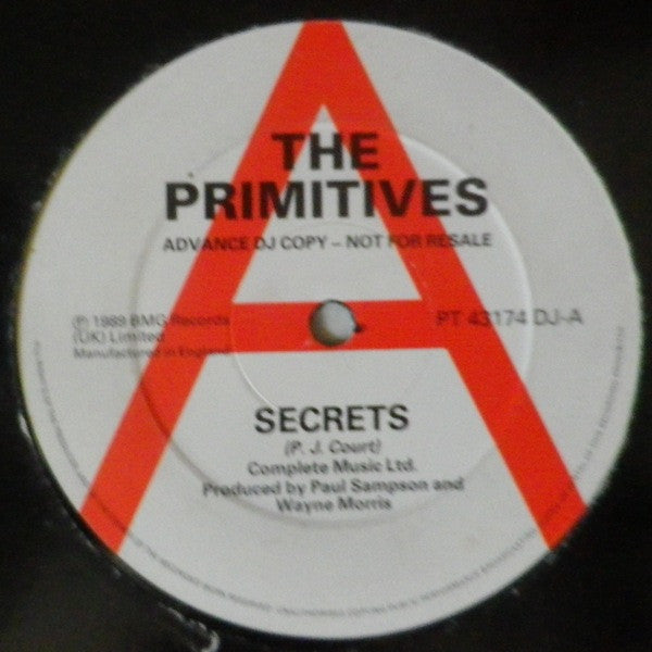 The Primitives - Secrets (Vinyl, 12", Promo) Very Good (VG) / Very Good (VG)