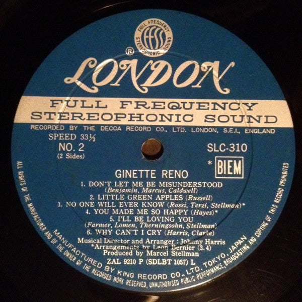 Ginette Reno - Ginette Reno (Vinyl, LP, Album, Stereo) Very Good (VG) / Very Good (VG)