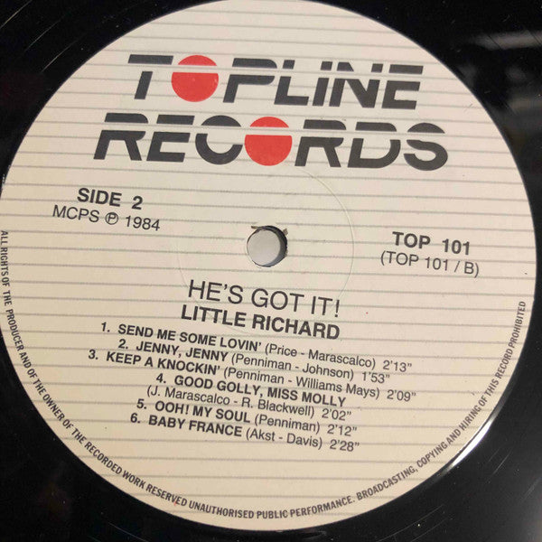 Little Richard - He's Got It! (Vinyl, LP, Compilation) Very Good (VG) / Very Good (VG)