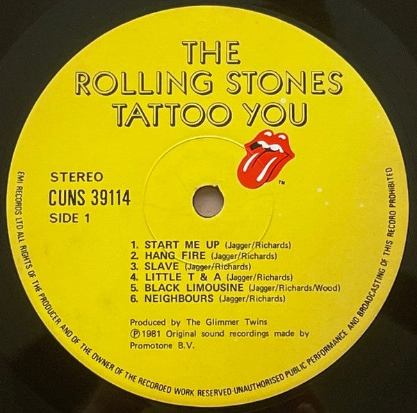 The Rolling Stones - Tattoo You (Vinyl, LP, Album) Very Good (VG) / Very Good (VG)