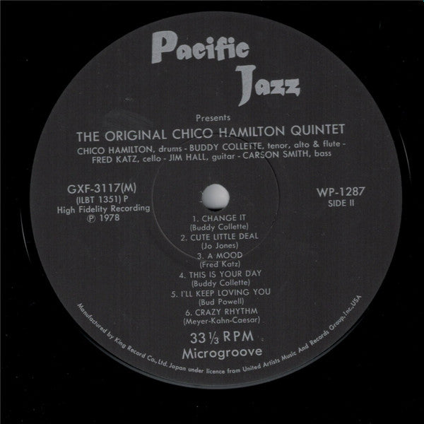 The Chico Hamilton Quintet - The Original Chico Hamilton Quintet (Vinyl, LP, Album, Reissue, Mono) Very Good Plus (VG+) / Very Good Plus (VG+)