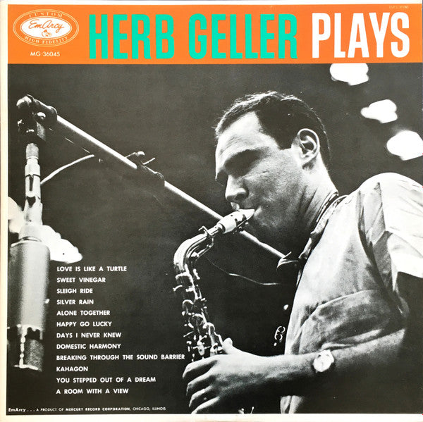 Herb Geller - Herb Geller Plays (Vinyl, LP, Album, Mono, Reissue) Very Good Plus (VG+) / Very Good (VG)