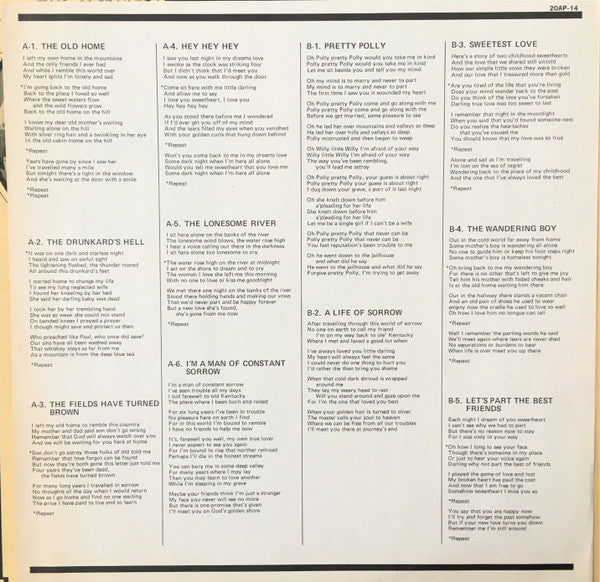 The Stanley Brothers - Vol. 2 (Vinyl, LP, Compilation, Mono) Near Mint (NM or M-) / Very Good Plus (VG+)