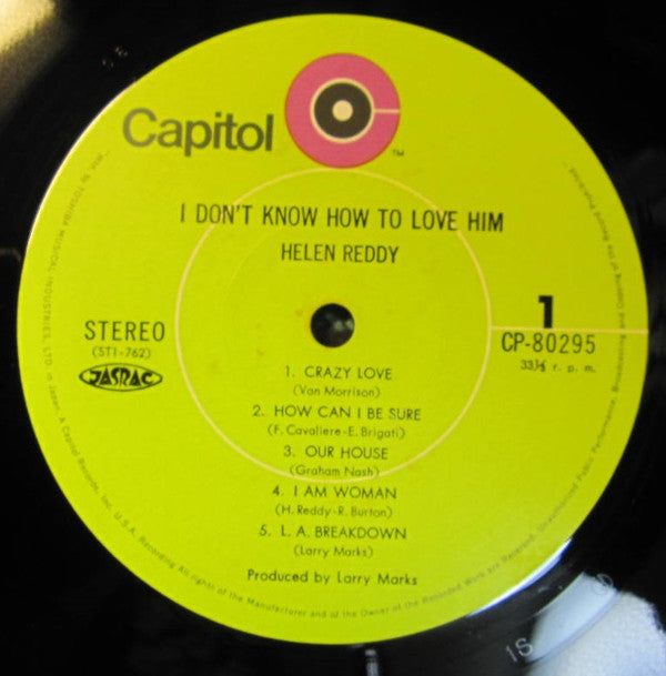 Helen Reddy - I Don't Know How To Love Him (Vinyl, LP, Album, Reissue) Very Good Plus (VG+) / Very Good Plus (VG+)
