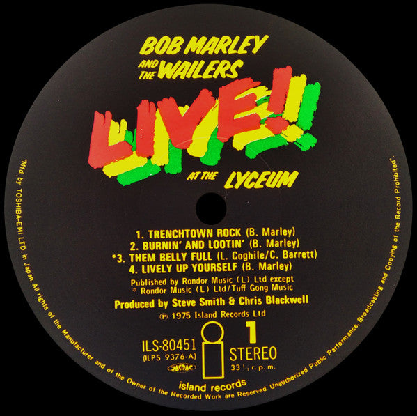 Bob Marley & The Wailers - Live! = ライヴ! (Vinyl, LP, Album, Stereo)