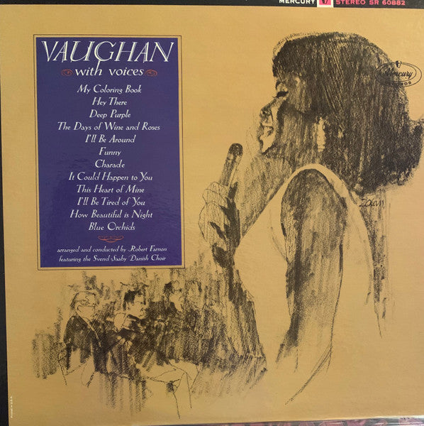 Sarah Vaughan - Vaughan With Voices (Vinyl, LP, Album, Stereo) Very Good Plus (VG+) / Good Plus (G+)