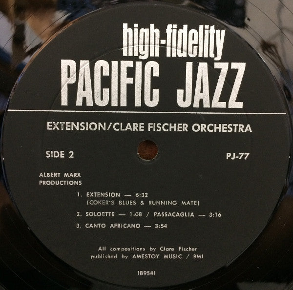 The Clare Fischer Orchestra - Extension (Vinyl, LP, Album) Good Plus (G+) / Good (G)