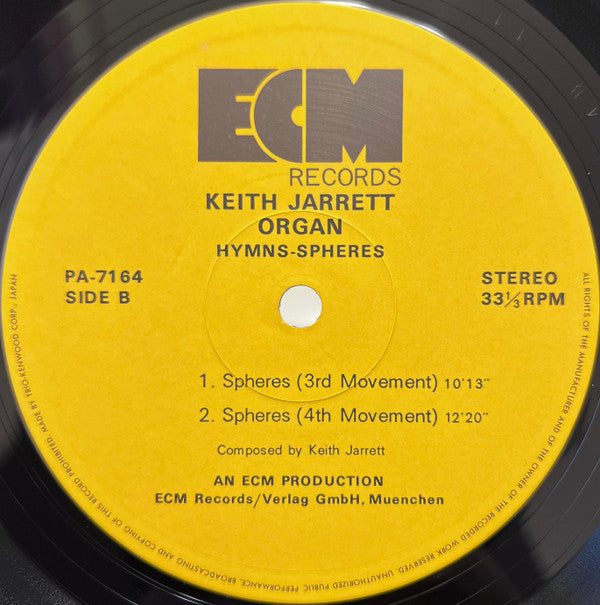 Keith Jarrett - Hymns Spheres = 賛歌 (Vinyl, LP, Album)
