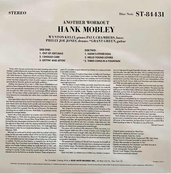 Hank Mobley - Another Workout (2xVinyl, LP, 45 RPM, Album, Limited Edition, Reissue) Near Mint (NM or M-) / Very Good Plus (VG+)