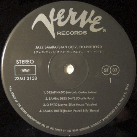 Stan Getz - Jazz Samba (Vinyl, LP, Album, Reissue) Very Good Plus (VG+) / Very Good (VG)