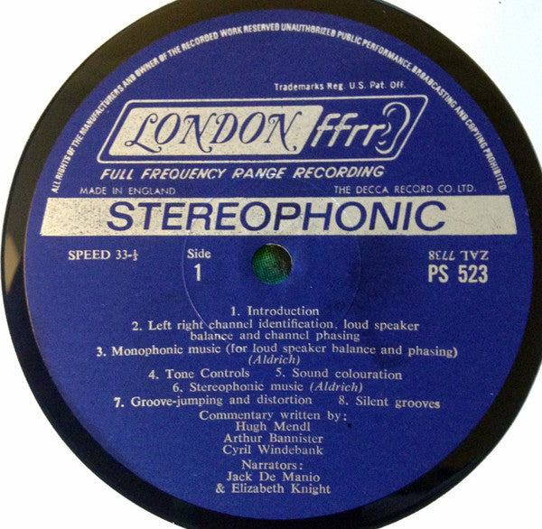 No Artist - How To Give Yourself A Stereo Check-Out (Vinyl, LP) Very Good (VG) / Very Good (VG)