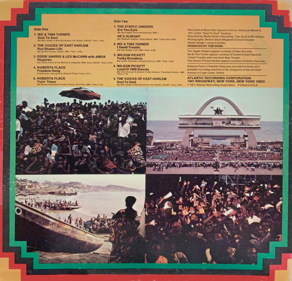 Various - Soul To Soul (Music From The Original Soundtrack - Recorded Live In Ghana, West Africa) (Vinyl, LP, Promo) Very Good Plus (VG+) / Very Good (VG)