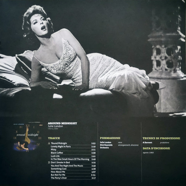 Julie London - Around Midnight (Vinyl, LP, Album, Reissue, Stereo) Good Plus (G+) / Fair (F)