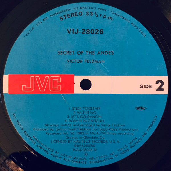 Victor Feldman - Secret Of The Andes (Vinyl, LP, Album, Reissue, St...