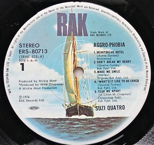 Suzi Quatro - Aggro-Phobia (Vinyl, LP, Album, Stereo)