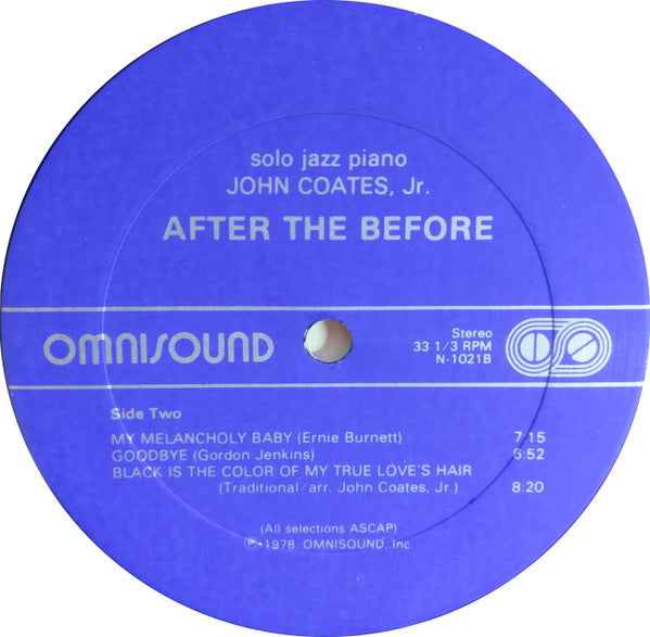 John Coates, Jr - After The Before (Vinyl, LP, Album, Stereo) Very Good Plus (VG+) / Very Good (VG)