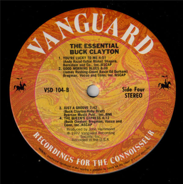 Buck Clayton - The Essential Buck Clayton (2xVinyl, LP, Compilation, Stereo) Very Good (VG) / Very Good Plus (VG+)