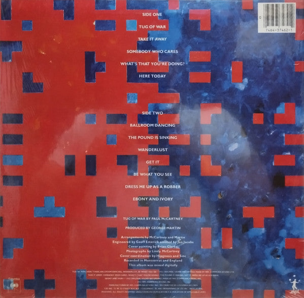 Paul McCartney - Tug Of War (Vinyl, LP, Album, Reissue) Good Plus (G+) / Very Good (VG)