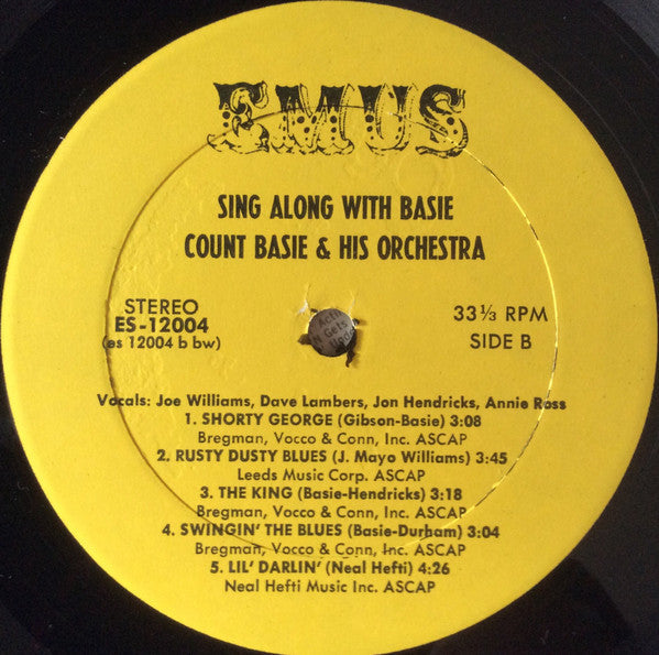 Joe Williams - Sing Along With Basie (Vinyl, LP, Album, Reissue, Stereo) Very Good (VG) / Very Good Plus (VG+)