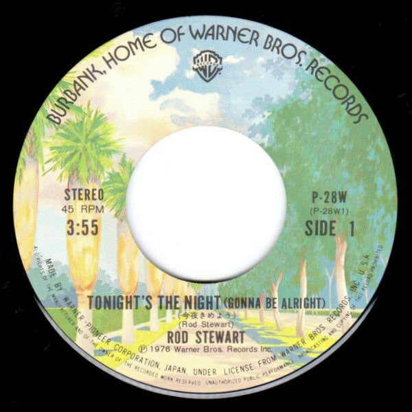 Rod Stewart - Tonight's The Night (Gonna Be Alright) (Vinyl, 7", Single, 45 RPM) Very Good (VG) / Very Good (VG)