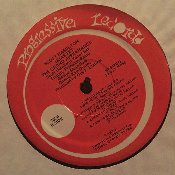The Scott Hamilton Quartet - The Grand Appearance (Vinyl, LP, Album) Very Good Plus (VG+) / Very Good (VG)