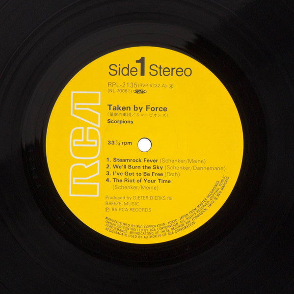 Scorpions - Taken By Force (Vinyl, LP, Album, Reissue) Very Good Plus (VG+) / Very Good Plus (VG+)
