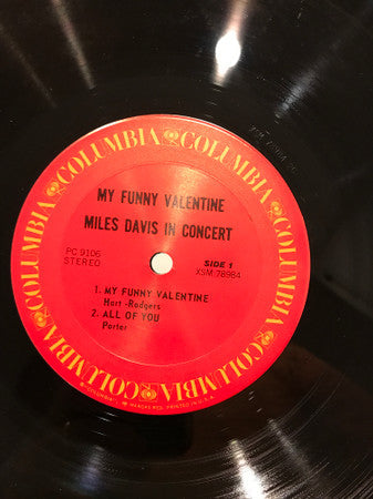 Miles Davis - My Funny Valentine - Miles Davis In Concert (Vinyl, LP, Album, Repress, Stereo) Very Good Plus (VG+) / Very Good (VG)