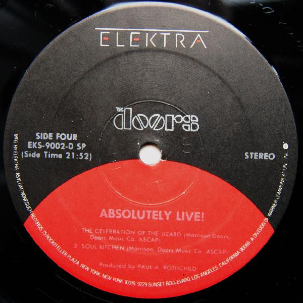 The Doors - Absolutely Live (2xVinyl, LP, Album, Reissue, Stereo) Very Good (VG) / Good (G)