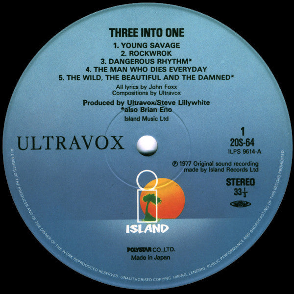 Ultravox - Three Into One (Vinyl, LP, Compilation, Reissue) Very Good Plus (VG+) / Very Good Plus (VG+)