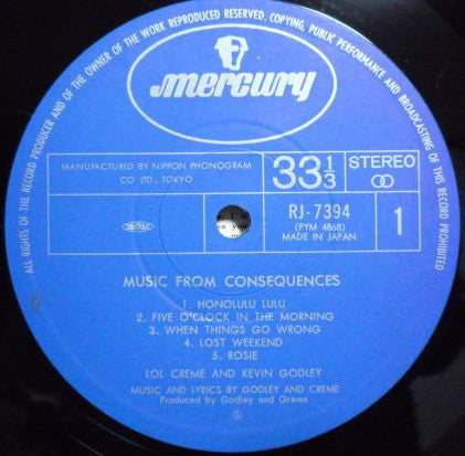 Godley & Creme - Music From Consequences (Vinyl, LP, Compilation) Very Good Plus (VG+) / Very Good Plus (VG+)