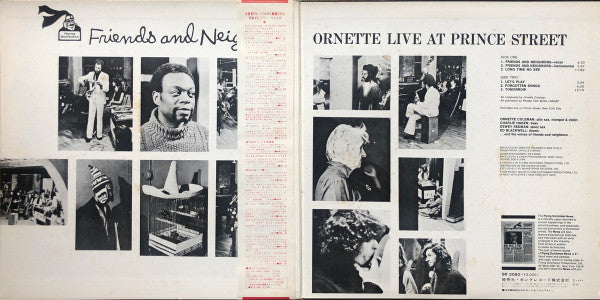 Ornette Coleman - Friends And Neighbors - Ornette Live At Prince Street (Vinyl, LP, Album) Good Plus (G+) / Good Plus (G+)