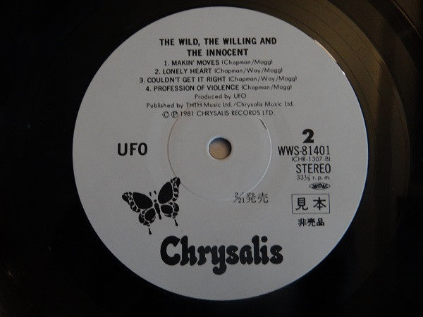 UFO (5) - The Wild, The Willing And The Innocent (Vinyl, LP, Album, Promo) Near Mint (NM or M-) / Very Good (VG)