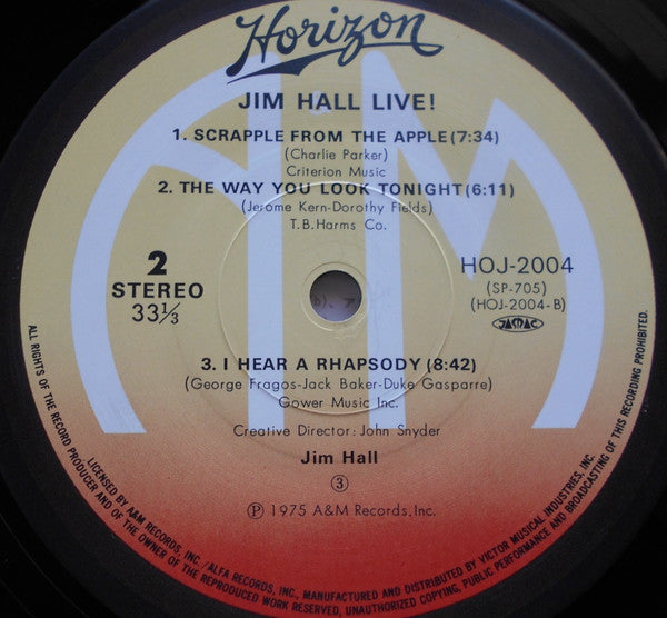 Jim Hall - Jim Hall Live! (Vinyl, LP, Album, Reissue)