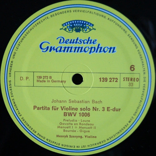 Johann Sebastian Bach - 6 Sonaten Und Partiten Für Violine Solo BWV 1001-1006 (3xVinyl, Box Set, LP, Repress, Stereo) Near Mint (NM or M-) / Good Plus (G+)