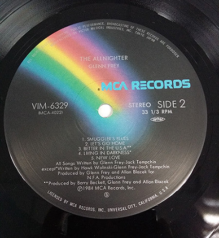 Glenn Frey - The Allnighter (Vinyl, LP, Album, Stereo)