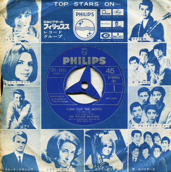The Walker Brothers - 月に消えた恋 = Turn Out The Moon (Vinyl, 7", 45 RPM, Single, Stereo) Very Good (VG) / Very Good (VG)