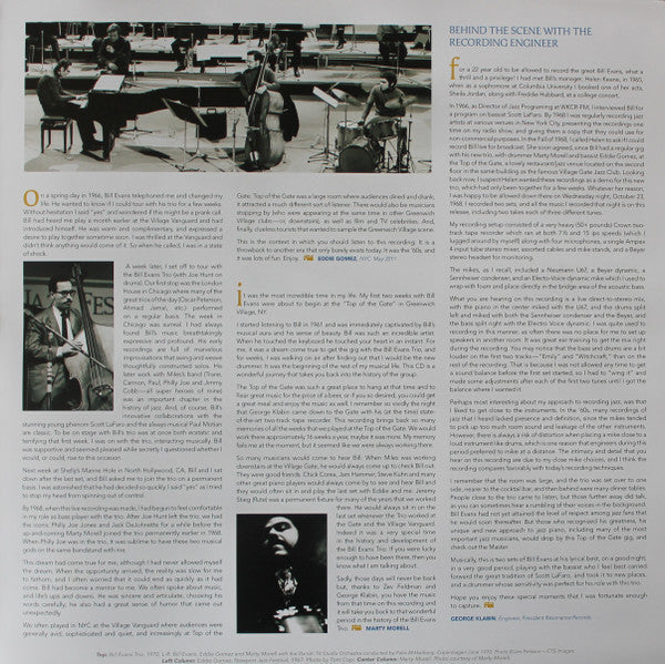 Bill Evans - Live At Art D'Lugoff's Top Of The Gate (3xVinyl, Box Set, 12", 45 RPM, Album, Limited Edition, Numbered) Very Good Plus (VG+) / Very Good Plus (VG+)