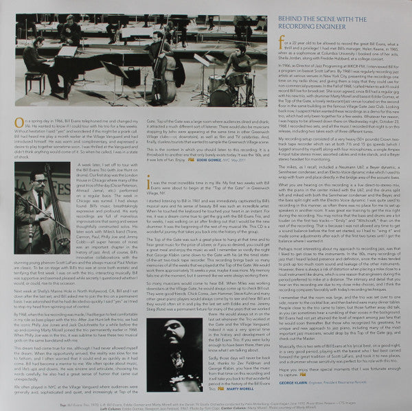 Bill Evans - Live At Art D'Lugoff's Top Of The Gate (3xVinyl, Box Set, 12", 45 RPM, Album, Limited Edition, Numbered) Very Good (VG) / Very Good Plus (VG+)
