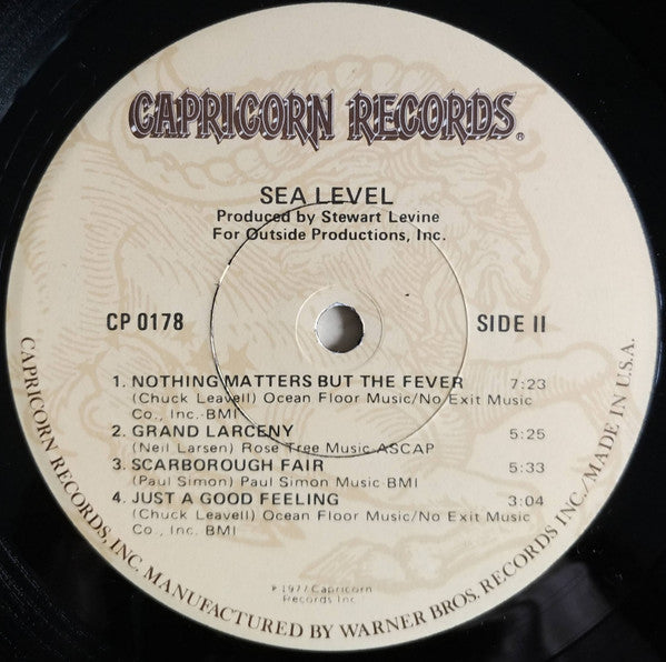 Sea Level - Sea Level (Vinyl, LP, Album) Very Good (VG) / Very Good (VG)